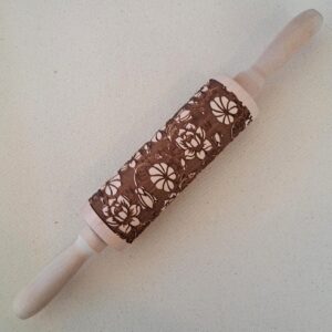 Floral Embossed Rolling Pin - Lotus