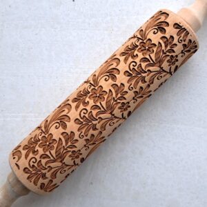 Paisley Floral Embossed Rolling Pin